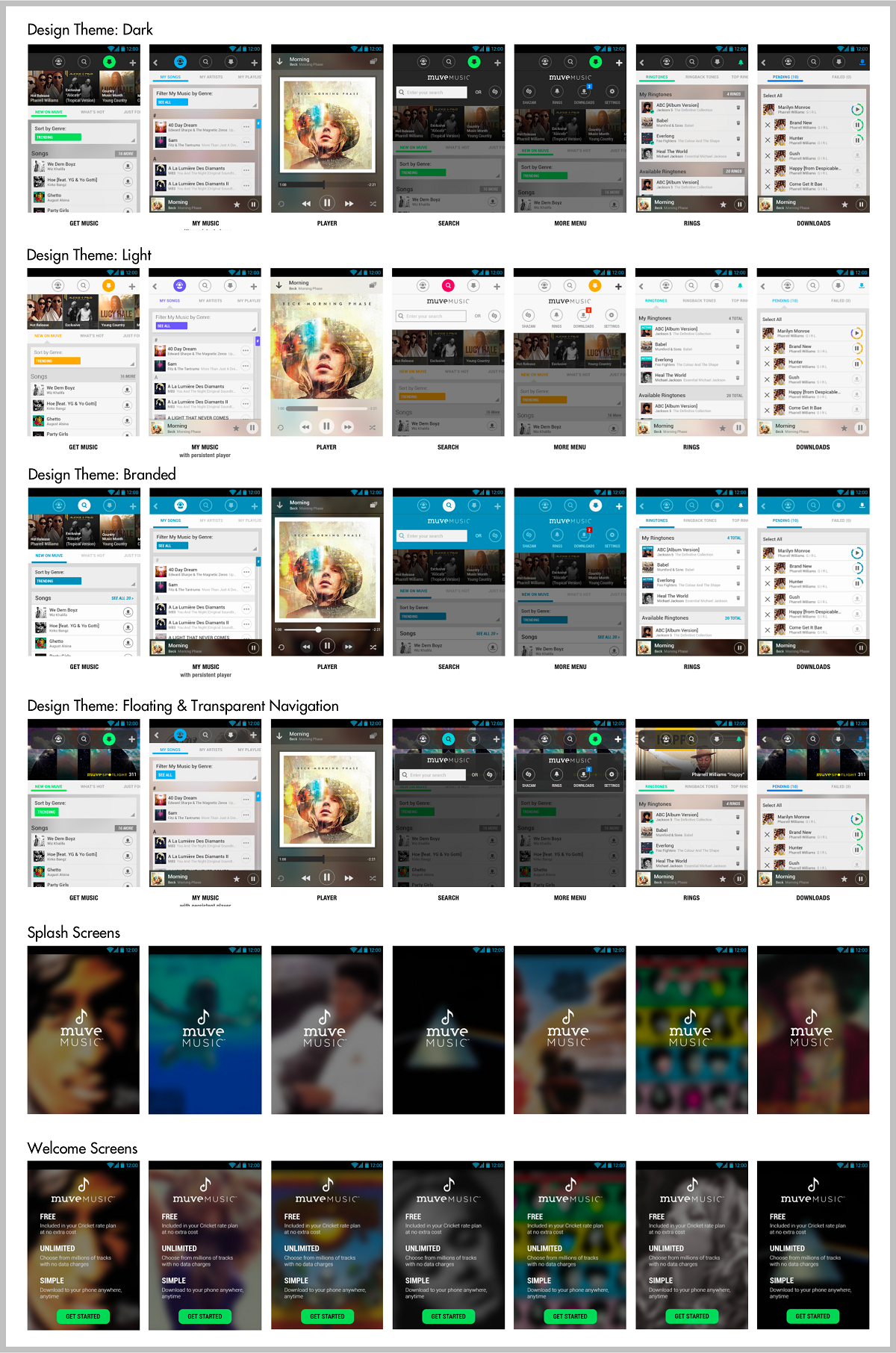Muve Music 4.0: Android 5.0 themed highlights
