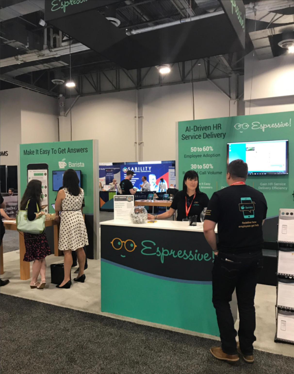 Espressive trade show booth