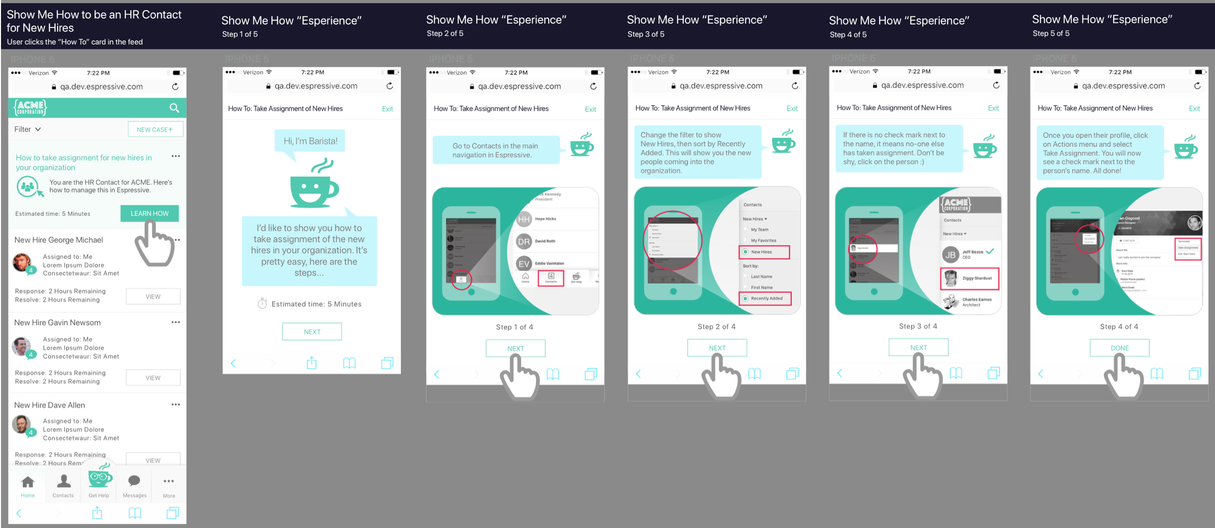 Espressive “Show Me How” workflow